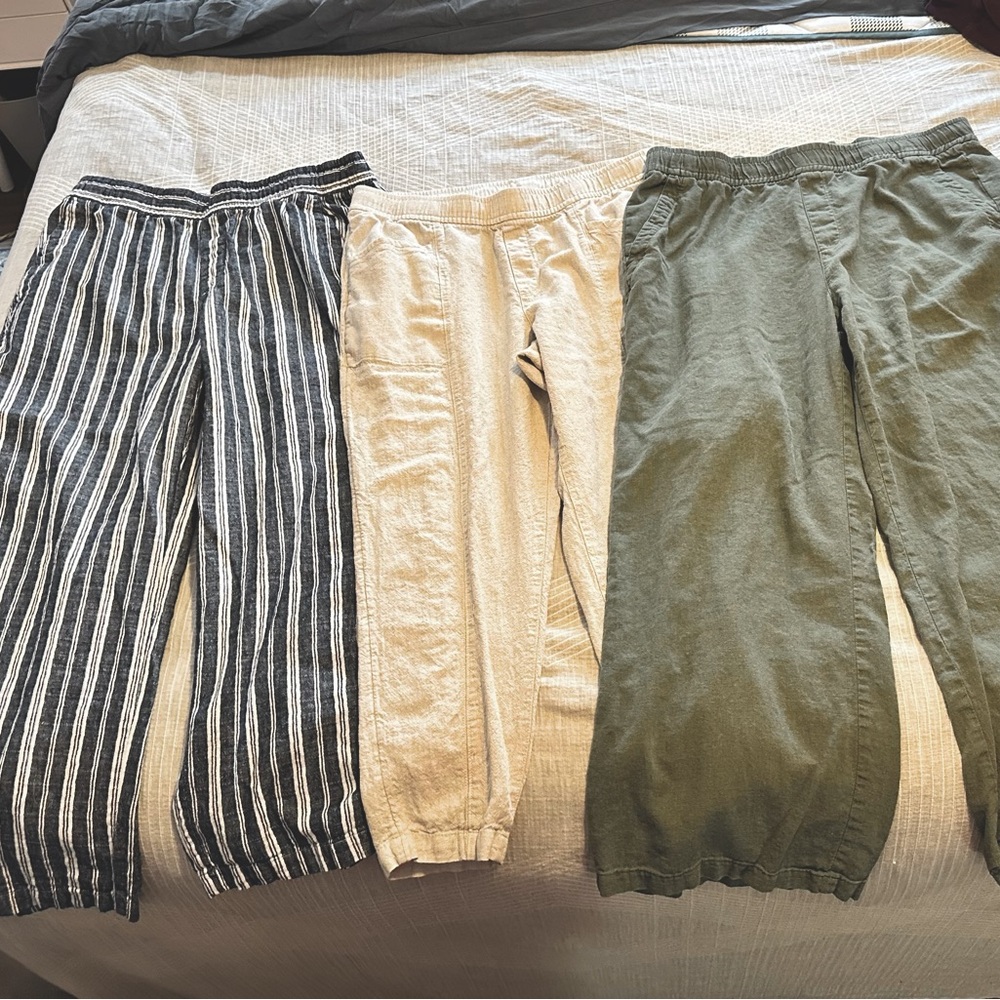 Old Navy linen blend pant bundle - large pants
